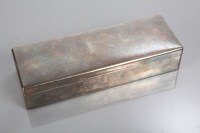 Lot 59 - SILVER CIGARETTE BOX of rectangular form, two...