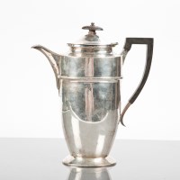 Lot 61 - 20TH CENTURY SILVER WATERPOT of slender oval...