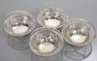 Lot 68 - SET OF FOUR 20TH CENTURY SILVER PIERCED BONBON...