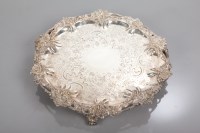 Lot 78 - VICTORIAN SHEFFIELD PLATED TRAY with vineous...