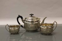 Lot 79 - SCOTTISH SILVER THREE PIECE TEA SERVICE of...