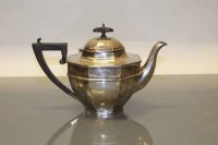 Lot 86A - EARLY 20TH CENTURY SILVER TEAPOT of octagonal...