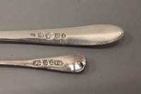 Lot 87A - GEORGE III SCOTTISH SILVER DESSERT SPOON...