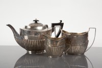 Lot 89 - VICTORIAN SILVER THREE PIECE TEA SERVICE of...