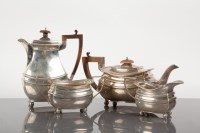 Lot 90 - 20TH CENTURY SILVER FOUR PIECE TEA SERVICE of...