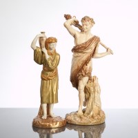 Lot 118 - ROYAL WORCESTER FIGURE OF A SAYTR OF SUMMER...
