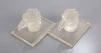Lot 157 - PAIR OF LALIQUE FROSTED GLASS SCULPTURES OF...