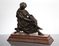 Lot 262 - PATINATED BRONZE FIGURE AFTER JEAN-JACQUES...