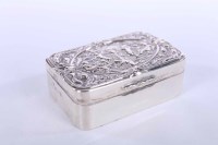 Lot 278 - SILVER CIGARETTE BOX maker's mark 'EB' in a...