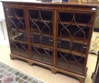 Lot 295 - 20TH CENTURY MAHOGANY DWARF BOOKCASE with...