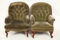 Lot 315 - VICTORIAN STYLE SUITE comprising a settee and...