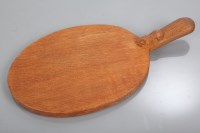 Lot 333 - CARVED OAK 'MOUSEMAN' CHEESE BOARD late 20th...