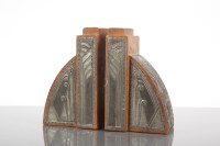 Lot 356 - PAIR OF ART NOUVEAU BOOKENDS in wood and...