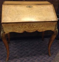 Lot 362 - VICTORIAN MARQUETRY WALNUT BONHEUR DU JOUR on...