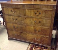 Lot 364 - VICTORIAN MAHOGANY CHEST with four graduated...