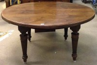 Lot 376 - VICTORIAN MAHOGANY D-END EXTENDING DINING...