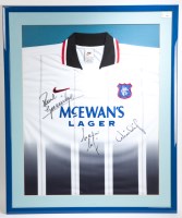 Lot 406 - RANGERS FC FOOTBALL JERSEY autographed by Paul...