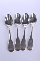 Lot 290 - SET OF SIX GEORGE III SCOTTISH SILVER FIDDLE...