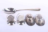 Lot 305 - PAIR OF ENGINE TURNED SILVER PLACE CARD...