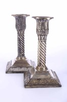 Lot 306 - PAIR OF EDWARDIAN SILVER NEOCLASSICAL STYLE...