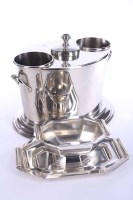 Lot 310 - ART DECO SILVER PLATED TWO BOTTLE WINE COOLER...