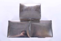 Lot 312 - PAIR OF SILVER CIGARETTE BOXES maker Walker &...