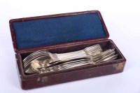 Lot 314 - TWO SETS OF 19TH CENTURY SILVER TEASPOONS...