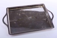 Lot 318 - ART DECO SILVER PLATED DRINKS TRAY maker...