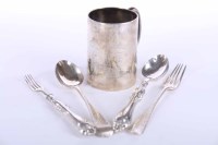 Lot 322 - EDWARDIAN SILVER CHRISTENING CUP maker Atkin...