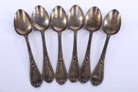 Lot 331 - SET OF SIX SCOTTISH VICTORIAN SILVER TEASPOONS...