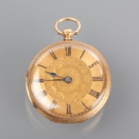 Lot 1027 - VICTORIAN EIGHTEEN CARAT GOLD OPEN FACED...