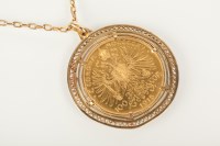 Lot 1031 - 100 CORONA COIN DATED 1915 in a pendant mount