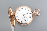 Lot 1041 - NINE CARAT GOLD FULL HUNTER POCKET WATCH with...