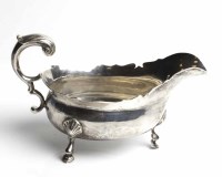 Lot 332A - GEORGE V SILVER SAUCE BOAT maker S Blanckensee...