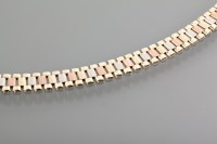 Lot 1160 - TRI-COLOUR GOLD BRACELET approximately 9g