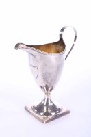 Lot 339 - GEORGE III SILVER MILK JUG maker's mark...