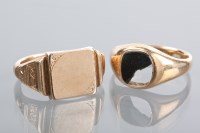 Lot 1184 - TWO GENTLEMAN'S TWENTIETH CENTURY SIGNET RINGS...