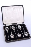Lot 342 - SET OF SIX SILVER NOVELTY GOLFING TEASPOONS...