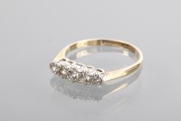 Lot 1222 - DIAMOND FIVE STONE RING the graduated diamonds...