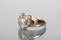 Lot 1235A - UNUSUAL EDWARDIAN DIAMOND SET HORSE SHOE RING...