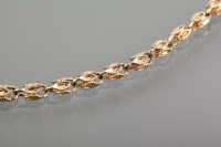 Lot 1248 - UNUSUAL NINE CARAT GOLD CHAIN NECKLACE with...