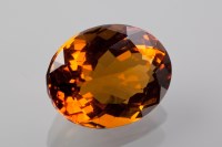 Lot 1270 - LARGE UNMOUNTED CITRINE the oval stone...