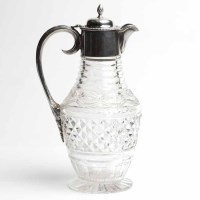 Lot 347A - LATE 19TH CENTURY SILVER PLATED CLARET JUG...