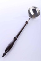 Lot 348 - LATE GEORGIAN SILVER PUNCH LADLE circa late...