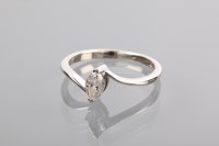 Lot 1314 - DIAMOND SOLITAIRE RING the marquise cut...