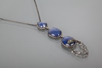 Lot 1330A - UNUSUAL TANZANITE AND DIAMOND SERPENT MOTIF...