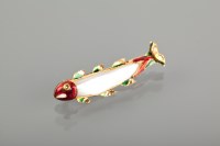 Lot 1334 - EARLY TWENTIETH CENTURY ENAMELLED FISH MOTIF...