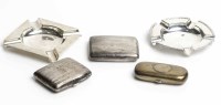 Lot 355 - TWO SILVER CIGARETTE CASES, TWO SILVER...