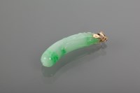 Lot 1395A - JADE PENDANT of cylindrical form, with carved...