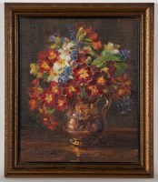 Lot 1405 - KATE WYLIE (SCOTTISH 1877 - 1941), POLYANTHUS...